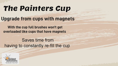 The Painters Cup - With a Brush Holder (Upgrade from cups with Magnets)