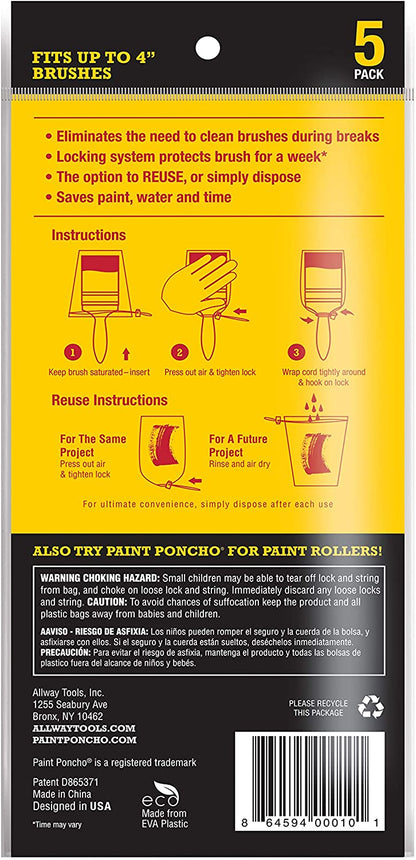 Paint Poncho Wet Brush Protectors - 5 Pack - Obvious Solutions